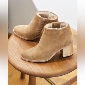 Coclico Bobo Shearling Bootie - Tobacco Honey Suede Size 39 / US 8.5 #1722